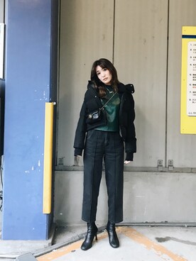 小竹麻美さん(レディース・163cm)の冬コーディネート