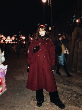 「CAMBER（キャンバー）のアイテム」を使った、小竹麻美さん（レディース・163cm）の冬コーディネート