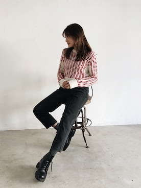 小竹麻美さん（レディース・163cm）の冬コーディネート