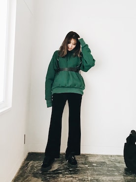 「CAMBER（キャンバー）のアイテム」を使った、小竹麻美さん（レディース・163cm）の冬コーディネート