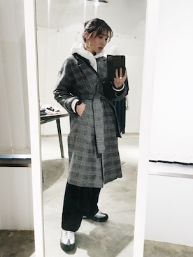 「COTORICA（コトリカ）のアイテム」を使った、小竹麻美さん（レディース・163cm）の冬コーディネート