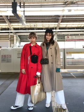「Rodeo Crowns（ロデオクラウンズ）のアイテム（その他アウター）」を使った、小竹麻美さん（レディース・163cm）の春コーディネート