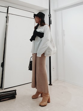 「COTORICA（コトリカ）のアイテム」を使った、小竹麻美さん（レディース・163cm）の秋コーディネート