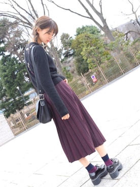 「Acne Studios（アクネストゥディオズ）のアイテム（ジャケット/アウター）」を使った、poyoさん（レディース・160cm）の冬コーディネート