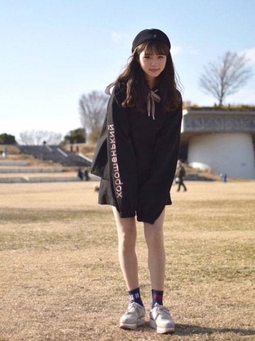 Poyo Kangolのハンチング ベレー帽を使ったコーディネート Wear
