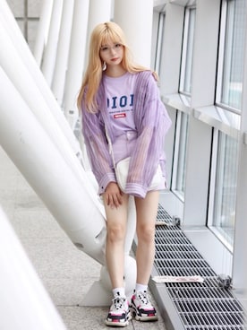 「JOHN LAWRENCE SULLIVAN（ジョンローレンスサリバン）のアイテム」を使った、poyoさん（レディース・161cm）の夏コーディネート
