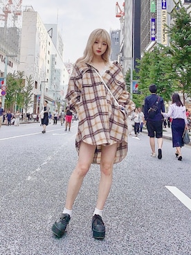 Snidel スナイデル の ウールチェックシャツジャケット ミリタリージャケット Wear