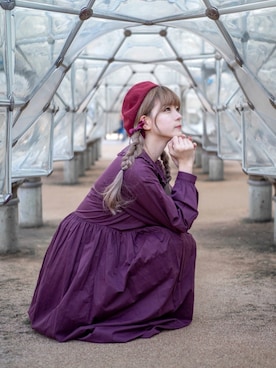 「merry jenny（メリージェニー）のアイテム（ワンピース/ドレス）」を使った、poyoさん（レディース・161cm）の冬コーディネート
