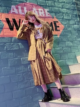 「jouetie（ジュエティ）のアイテム（ジャケット/アウター）」を使った、poyoさん（レディース・161cm）の春コーディネート