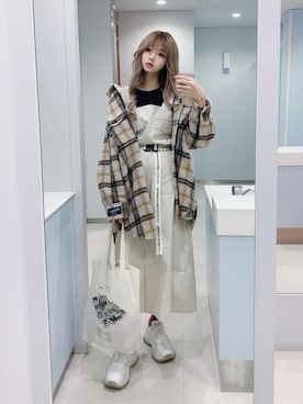 「SNIDEL（スナイデル）のアイテム（ジャケット/アウター）」を使った、poyoさん（レディース・161cm）の春コーディネート