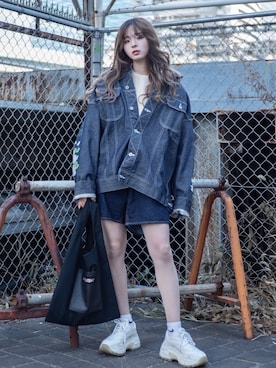 「CLANE（クラネ）のアイテム（パンツ）」を使った、poyoさん（レディース・161cm）の冬コーディネート