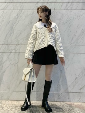 「SAINT LAURENT PARIS（サンローランパリ）のアイテム」を使った、poyoさん（レディース・161cm）の冬コーディネート