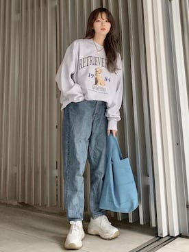 「LHME（エルエイチエムイー）のアイテム」を使った、poyoさん（レディース・161cm）の冬コーディネート