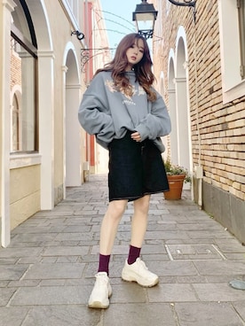 「ADER error（アーダーエラー）のアイテム」を使った、poyoさん（レディース・161cm）の冬コーディネート
