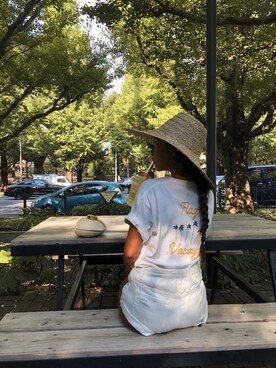 ALEXIA STAMさん（レディース・155cm）の夏コーディネート