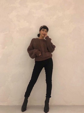 ALEXIA STAMさん（レディース・155cm）の秋コーディネート