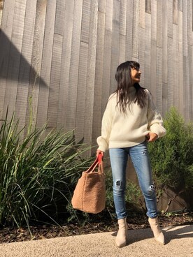 ALEXIA STAMさん（レディース・155cm）の秋コーディネート