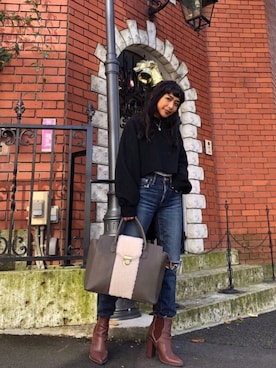 ALEXIA STAMさん（レディース・155cm）の冬コーディネート