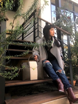 ALEXIA STAMさん（レディース・155cm）の冬コーディネート