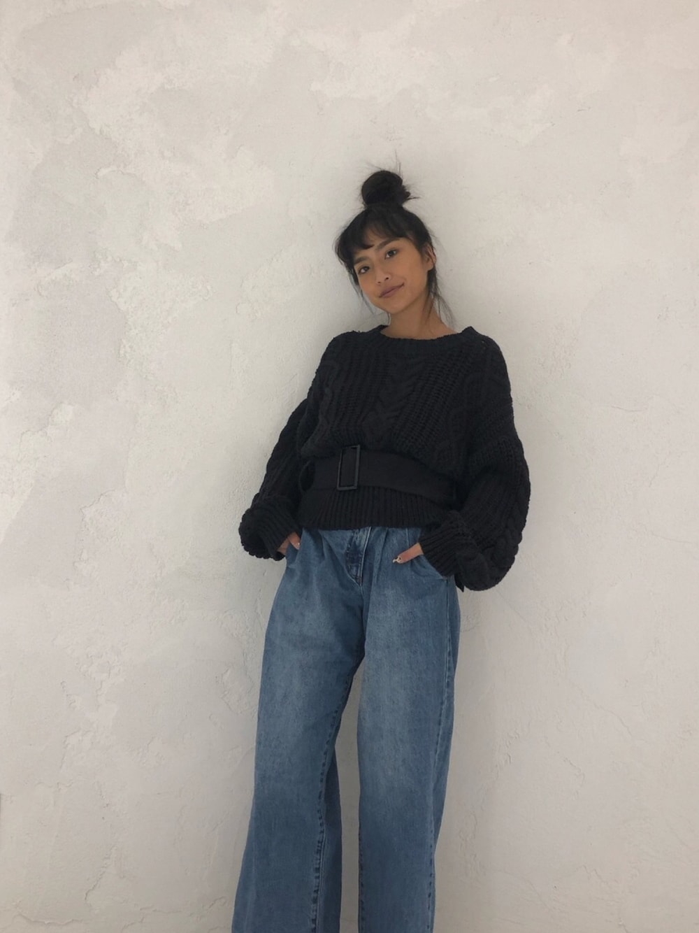 新品☆ALEXIA STAM レイヤードワイドデニムパンツ　サイズ1 新品☆ALEXIA STAM レイヤードワイドデニムパンツ サイズ1 新品