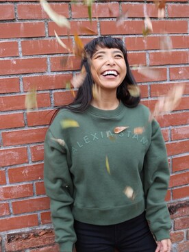 ALEXIA STAMさん（レディース・155cm）の冬コーディネート