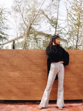 ALEXIA STAMさん（レディース・155cm）の冬コーディネート