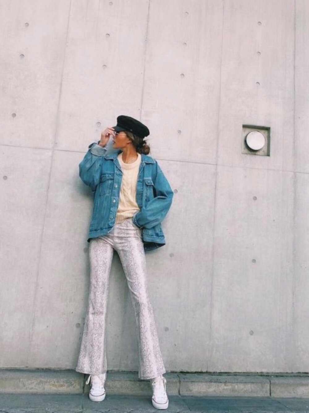 ALEXIA STAM（アリシアスタン）の「Side Piping Python Flare Pants ...