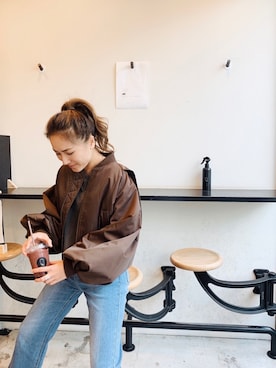 ALEXIA STAMさん（レディース・157cm）の冬コーディネート