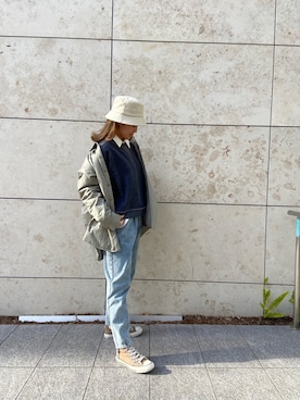 ALEXIA STAMさん（レディース・154cm）の冬コーディネート