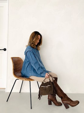 ALEXIA STAMさん（レディース・154cm）の冬コーディネート