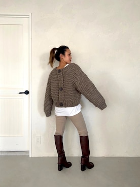 ALEXIA STAMさん（レディース・154cm）の冬コーディネート