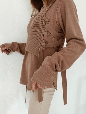 「ビスチェコーデ」｜ALEXIA STAMさん（レディース・157cm）の冬コーディネート