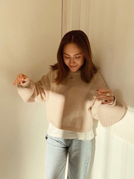 ALEXIA STAMさん（レディース・157cm）の冬コーディネート