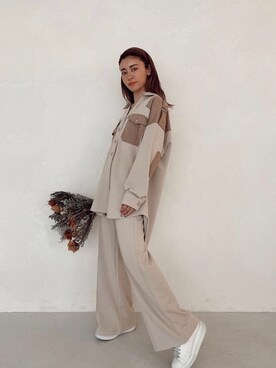 「ALEXIA STAM（アリシアスタン）のアイテム（その他アウター）」を使った、ALEXIA STAMさん（レディース・158cm）の春コーディネート