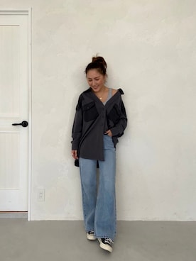 「ALEXIA STAM（アリシアスタン）のアイテム（その他アウター）」を使った、ALEXIA STAMさん（レディース・157cm）の春コーディネート