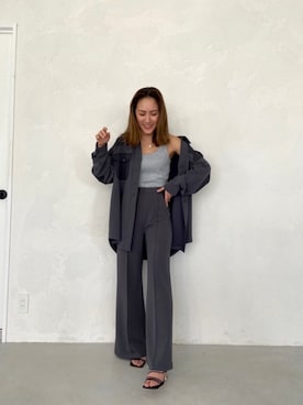 「2021春新作」｜「アイテム（その他アウター）」を使った、ALEXIA STAMさん（レディース・157cm）の春コーディネート