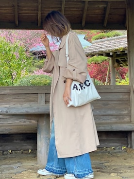 「VICKY（ビッキー）のアイテム（パンツ）」を使った、Rikoさん（レディース・152cm）の春コーディネート