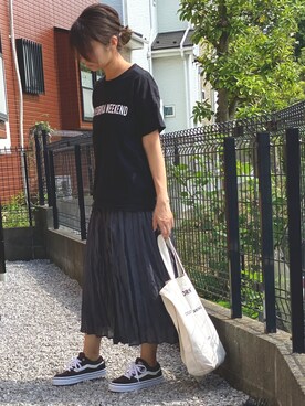 「ワッシャースカート」｜「アイテム（その他）」を使った、R×R×Rさん（レディース・152cm）の春コーディネート