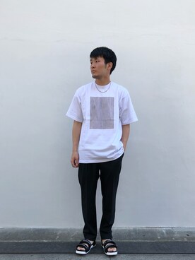 「STUDIOUS（ステュディオス）のアイテム（スラックス）」を使った、tatsuki_shiibaさん（メンズ・172cm）の春コーディネート