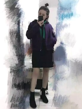 「PULL&BEAR（プルアンドベア）のアイテム（パンプス）」を使った、leegali-さん（レディース・147cm）の冬コーディネート
