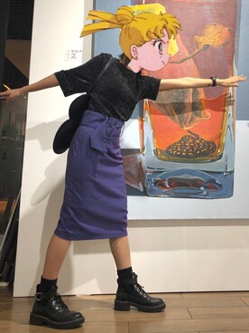 「PULL&BEAR（プルアンドベア）のアイテム（ブーツ）」を使った、leegali-さん（レディース・147cm）の秋コーディネート