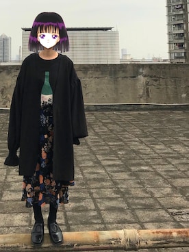 「MONKI（モンキ）のアイテム（ジャケット/アウター、ブラック系）」を使った、leegali-さん（レディース）の春コーディネート
