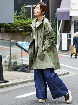 「FREDY&GLOSTER（フレディアンドグロスター）のアイテム（その他アウター）」を使った、はるさん（レディース・160cm）の春コーディネート