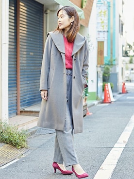 「fredy emue（フレディエミュ）のアイテム（その他アウター）」を使った、はるさん（レディース・160cm）の秋コーディネート