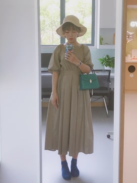 「日系休闲」｜「アイテム（アクセサリー）」を使った、wang13wangさん（レディース・161cm）の春コーディネート