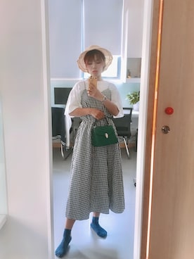 「日系休闲」｜「アイテム（ワンピース/ドレス）」を使った、wang13wangさん（レディース・161cm）の夏コーディネート