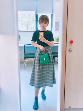 「通勤穿搭」｜「アイテム（腕時計）」を使った、wang13wangさん（レディース・161cm）の夏コーディネート