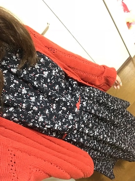 「ワンピース×カーディガン」｜えーりさん（レディース・155cm）の秋コーディネート