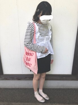 「SPINNS(スピンズ)のアイテム(バレッタ/ヘアクリップ)」を使った、もるさん(レディース・161cm)の夏コーディネート