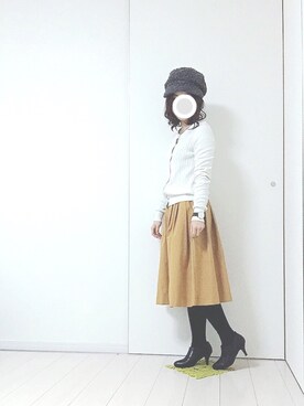 「無地党」｜「アイテム（ブーティ）」を使った、sa…⁂さん（レディース・152cm）の冬コーディネート
